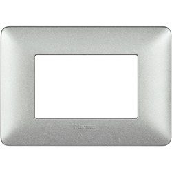 Placca Matix 3 moduli bianco calce tecnopolimero per impianti elettrici a incasso