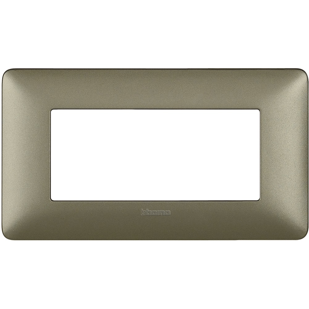 Placca 4 moduli titanium tecnopolimero per incasso design moderno resistenza