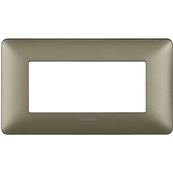 Placca 4 moduli titanium tecnopolimero per incasso design moderno resistenza