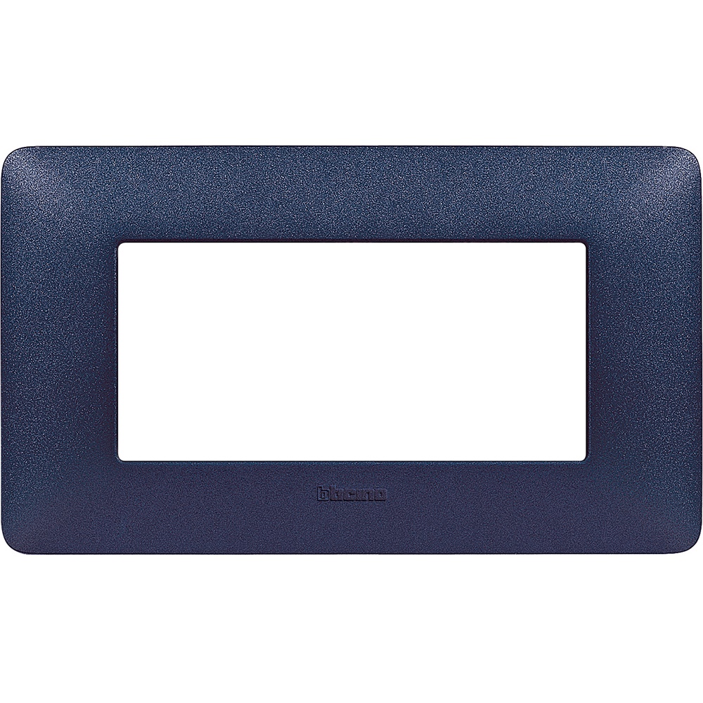 Placca Matix 4 moduli blu mercurio tecnopolimero per montaggio a incasso elettrico