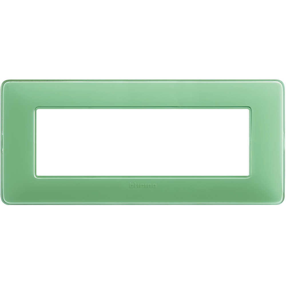 Placca incasso 6 moduli verde Matix tecnopolimero per impianti elettrici residenziali e commerciali