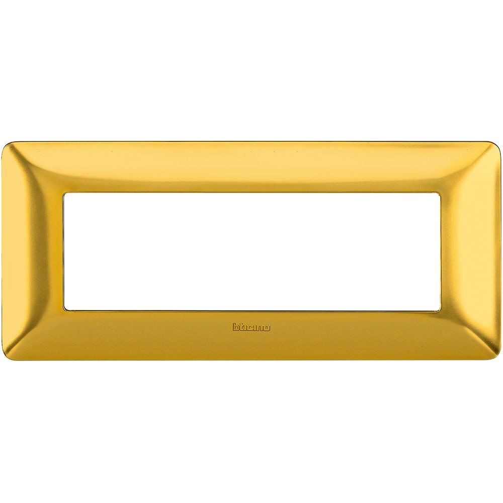 Placca elettrica MATIX 6 moduli oro satinato tecnopolimero montaggio incasso