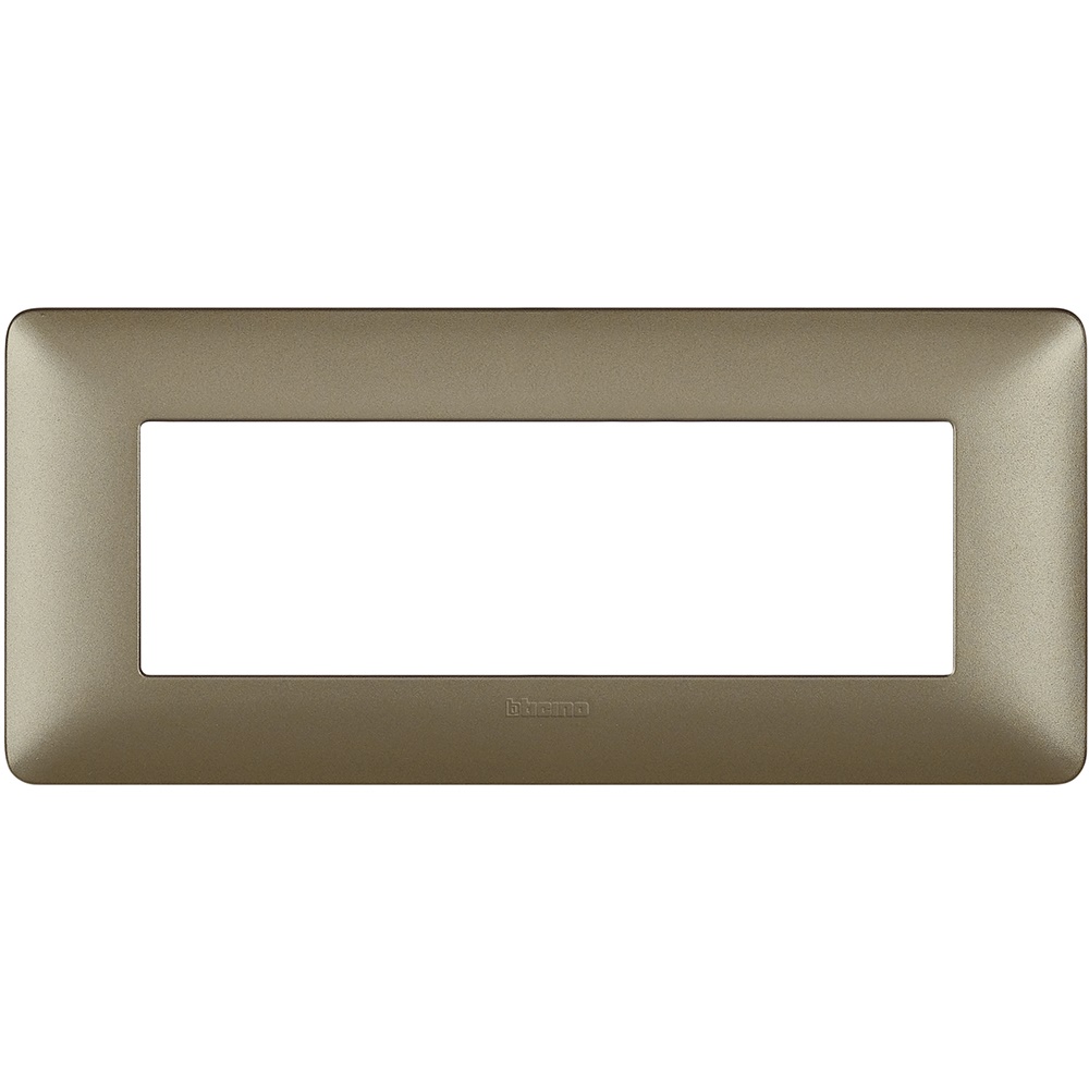 Placca incasso 6 moduli tecnopolimero finitura titanium serie Matix