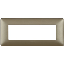 Placca incasso 6 moduli tecnopolimero finitura titanium serie Matix