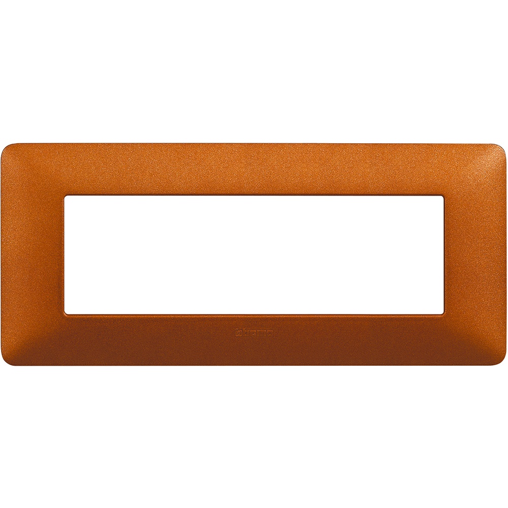 Placca incasso Matix 6 moduli rosso terra tecnopolimero per impianti elettrici