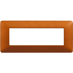 Placca incasso Matix 6 moduli rosso terra tecnopolimero per impianti elettrici