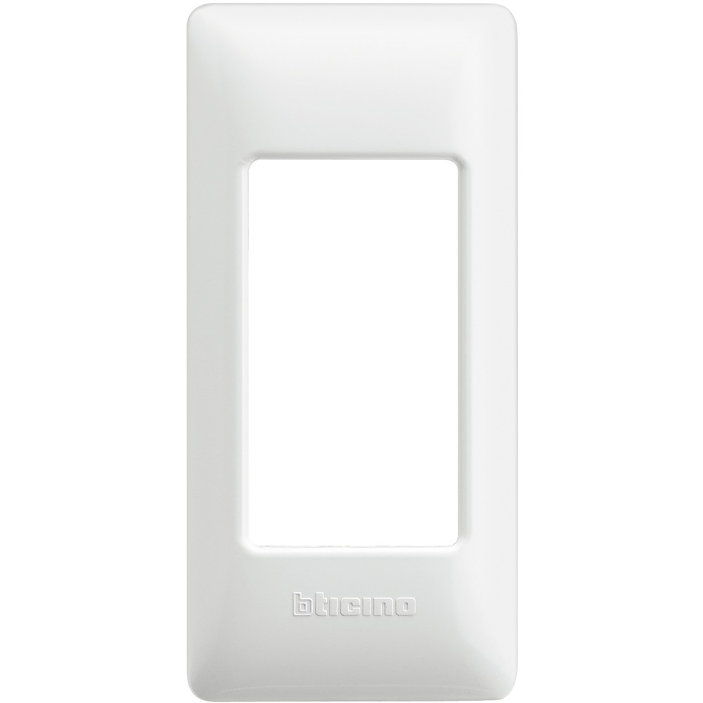 Placca per profilati 1 modulo bianco tecnopolimero montaggio incasso elettrico