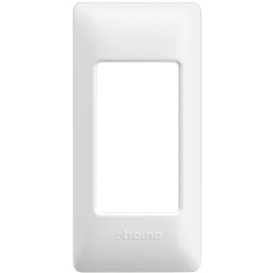 Placca per profilati 1 modulo bianco tecnopolimero montaggio incasso elettrico