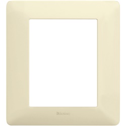 Placca incasso 3+3 moduli avorio tecnopolimero per impianti elettrici residenziali e commerciali