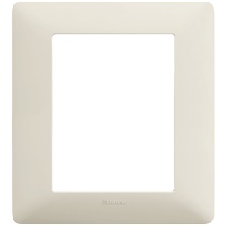 Placca incasso 3+3 moduli tecnopolimero colore cenere per impianti elettrici