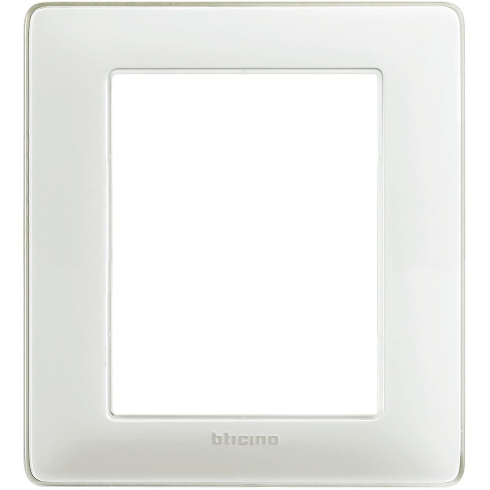 Placca incasso BTicino Matix 3+3 moduli colore ghiaccio tecnopolimero elegante