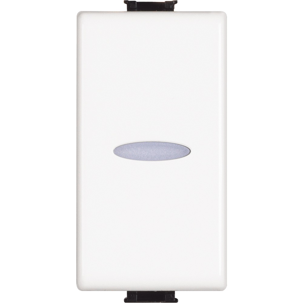 Deviatore Matix 1P 10A 250Vac compatto 1 modulo bianco per impianti civili e industriali
