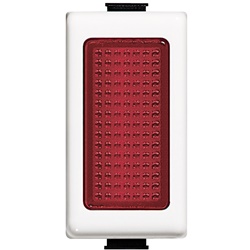 Portalampada Matix rosso con diffusore segnalazione assistenza bagno 1 modulo serie civile
