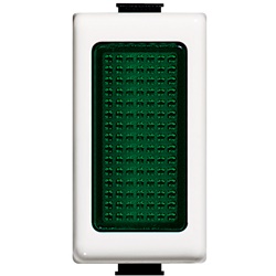 Portalampada MATIX verde con diffusore per lampade 24V 3W tipo S6x30, montaggio semplice e sicuro per installazioni elettriche professionali