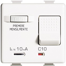 Interruttore magnetotermico differenziale MATIX 10A 10mA bipolare per impianti residenziali e commerciali