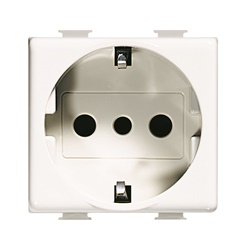 Presa standard tedesco P30 2P+T 16A 250V bianco serie Matix per uso residenziale e commerciale