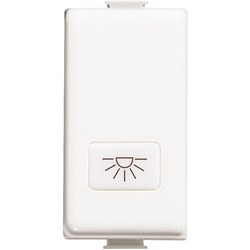Pulsante Matix serigrafato lampada bianco illuminabile per impianti elettrici standard