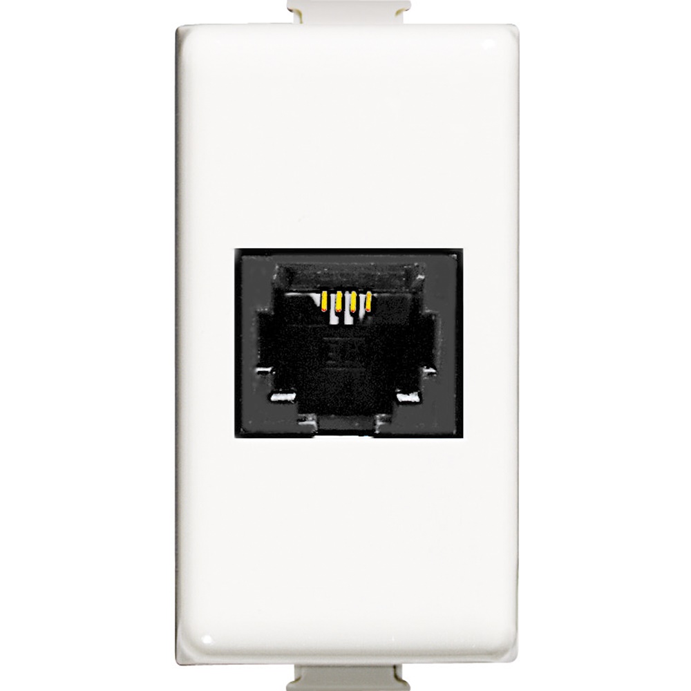 Connettore RJ11 a morsetto Matix bianco per installazioni telefoniche e elettriche