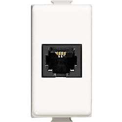 Connettore telefonico RJ11 1 modulo connessione a morsetto colore bianco 