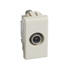 Presa TV diretta 1 modulo avorio per impianti antenna monoutenza e centralizzati