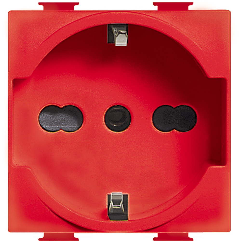 Presa elettrica Matix Magic tedesca/italiana 10/16A 250V rossa per utenze privilegiate