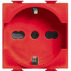 Presa elettrica Matix Magic tedesca/italiana 10/16A 250V rossa per utenze privilegiate
