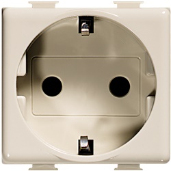Presa elettrica incasso 2P+T 16A 250V avorio con alveoli schermati per uso domestico e professionale