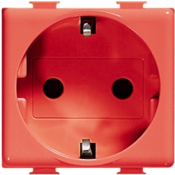 Presa elettrica MATIX MAGIC UNEL rossa 2P+T 16A 250V con contatto schermato per utenze privilegiate
