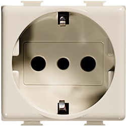 Presa elettrica Matix Magic UNEL tipo P30 2P+T 16A 250V con alveoli schermati colore avorio per installazioni residenziali e commerciali