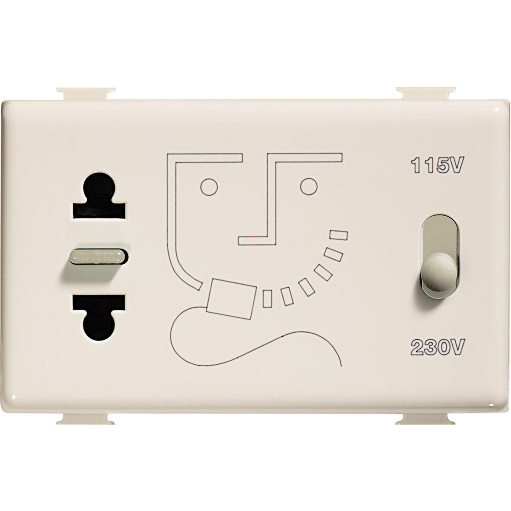 Presa per rasoio Matix Magic con trasformatore isolamento 230V/115-230V incasso avorio