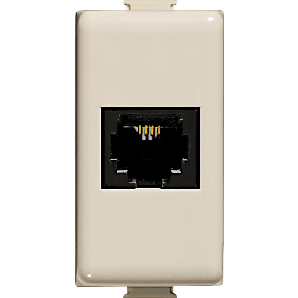 Connettore RJ11 morsetto avorio per cablaggio residenziale