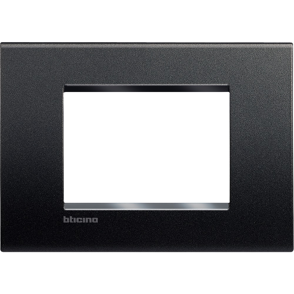 Placca incasso 3 moduli antracite tecnopolimero per impianti elettrici moderni