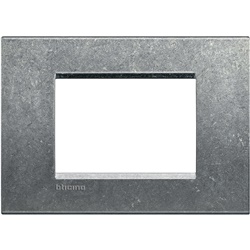Placca incasso 3 moduli metallo design compatto per impianti elettrici domestici e professionali