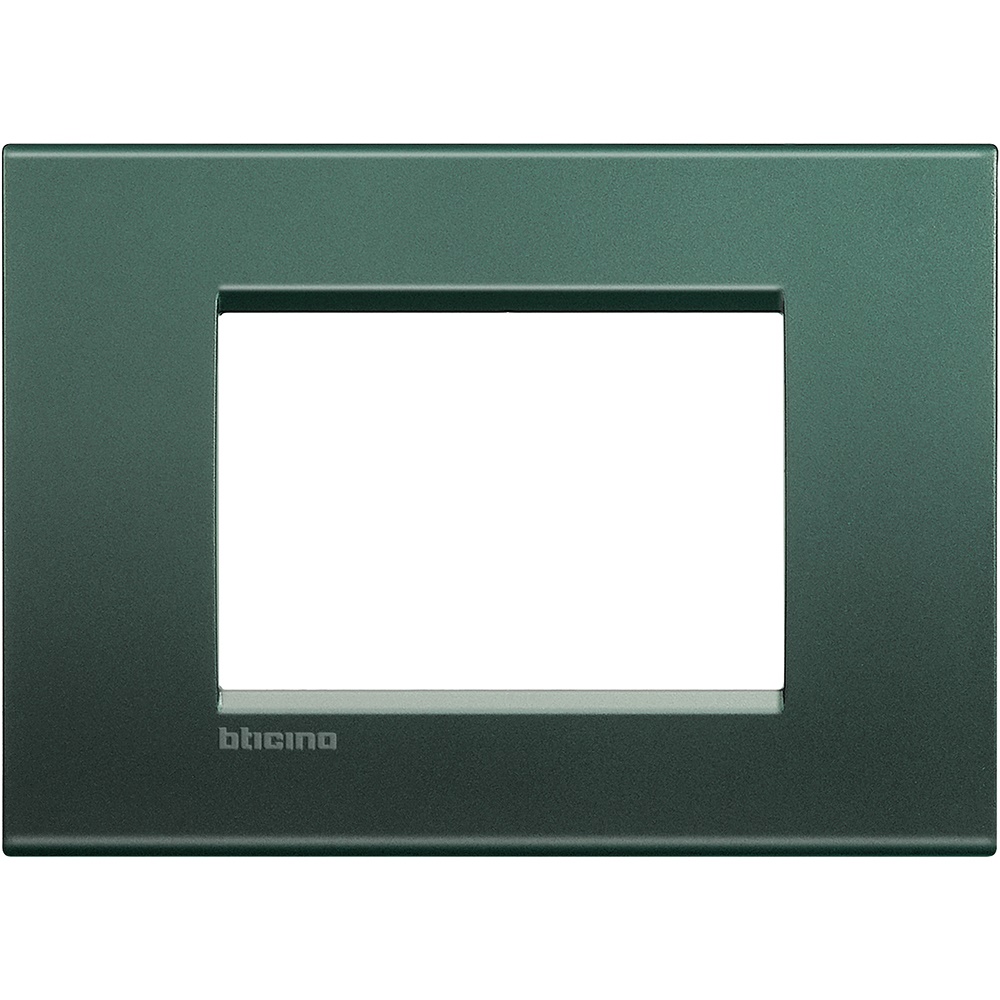 Placca incasso metallo 3 moduli orizzontali per impianti elettrici muro