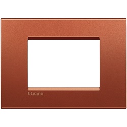 Placca elettrica metallo 3 moduli orizzontale per installazioni modulari incasso