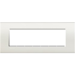 Placca da incasso 7 moduli bianca tecnopolimero per impianti elettrici residenziali e commerciali