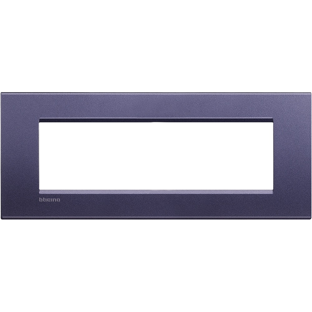 Placca elettrica incasso 7 moduli metallo design essenziale per impianti moderni