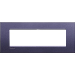 Placca elettrica incasso 7 moduli metallo design essenziale per impianti moderni