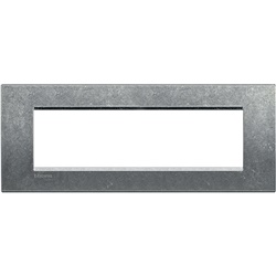 Placca copertura incasso 7 moduli metallo per impianti elettrici modulari