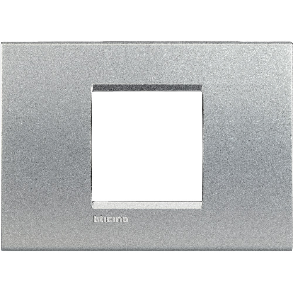 Placca quadra 2 moduli centrati tecnopolimero per installazioni elettriche BTILNA4819TE