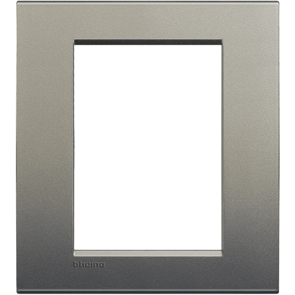 Placca incasso metallo 3+3 moduli per impianti elettrici residenziali e commerciali