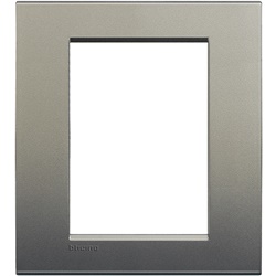 Placca incasso metallo 3+3 moduli per impianti elettrici residenziali e commerciali