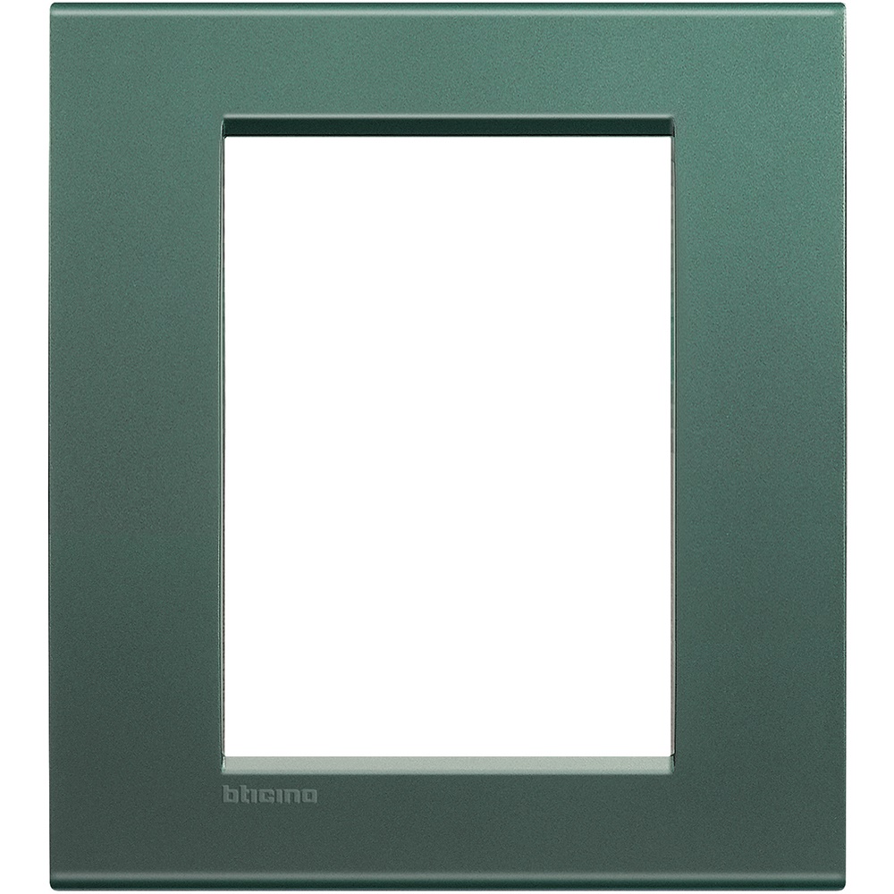 Placca da incasso 3+3 moduli metallo per installazioni elettriche modulari ambienti domestici e professionali