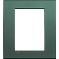 Placca da incasso 3+3 moduli metallo per installazioni elettriche modulari ambienti domestici e professionali