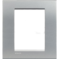 Placca tecnica 3+3 moduli in tecnopolimero per impianti elettrici a incasso