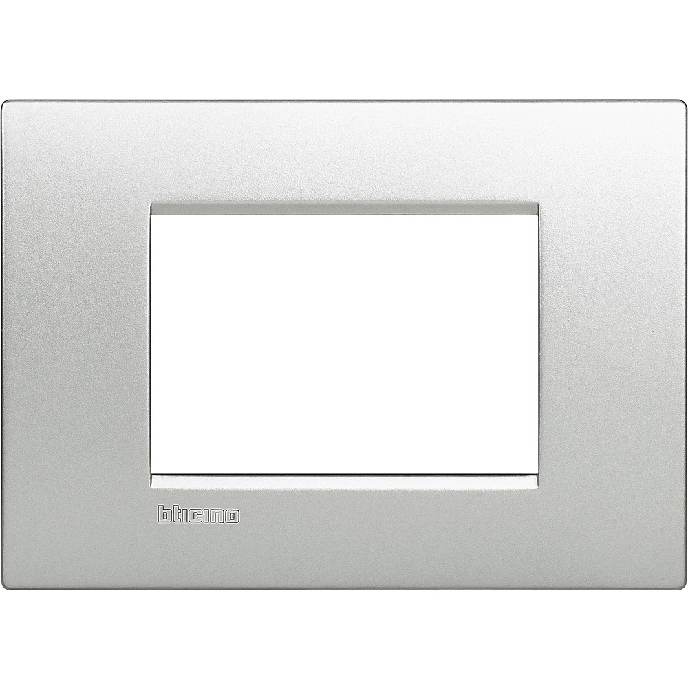 Placca incasso 3 moduli metallo per impianti elettrici