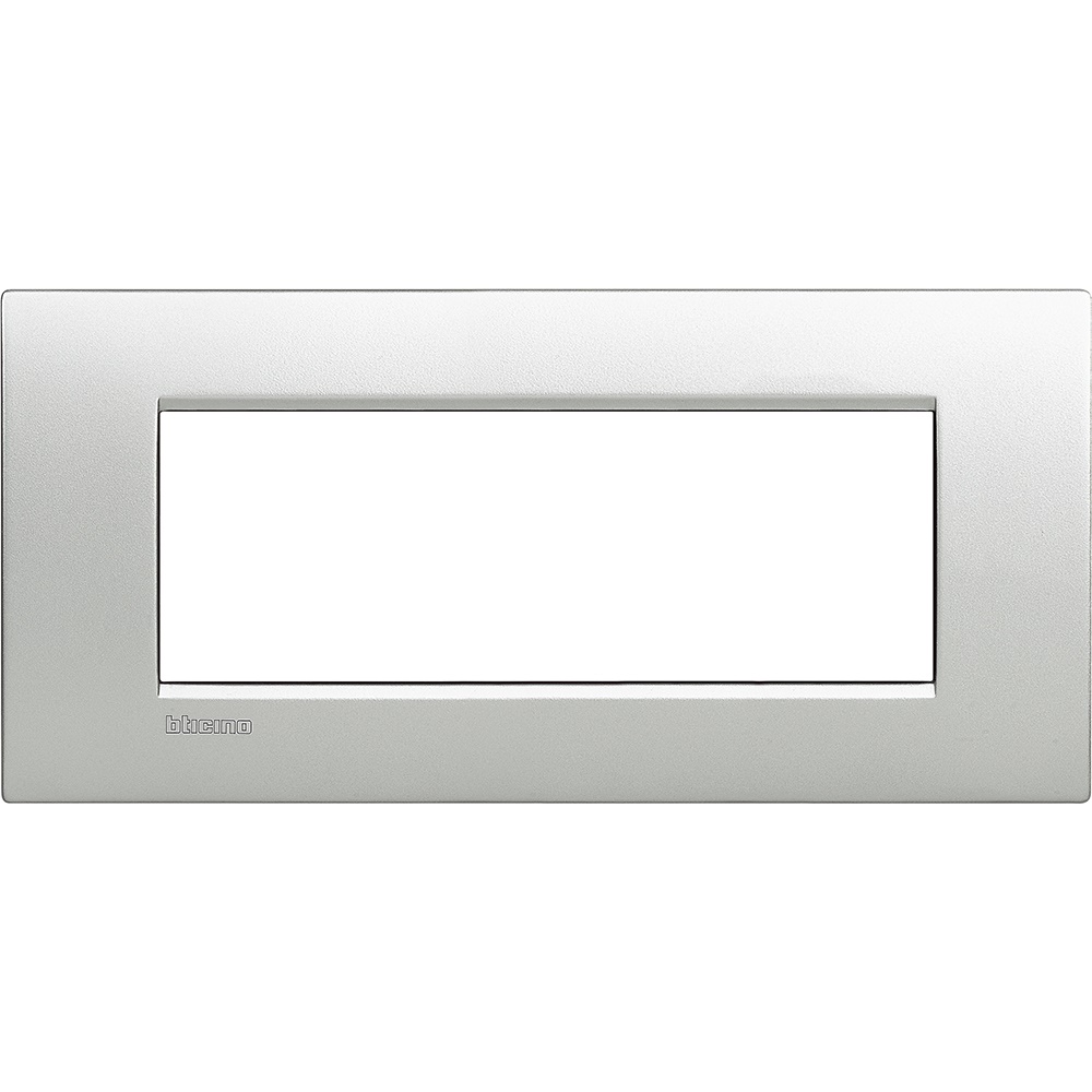 Placca incasso 7 moduli metallo per impianti elettrici