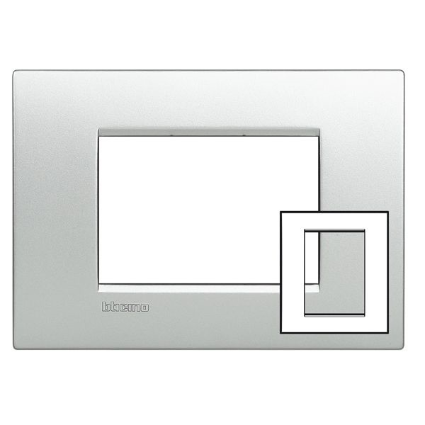 Placca tecnica metallo 3+3 moduli AIR per installazioni elettriche