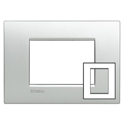 Placca tecnica metallo 3+3 moduli AIR per installazioni elettriche