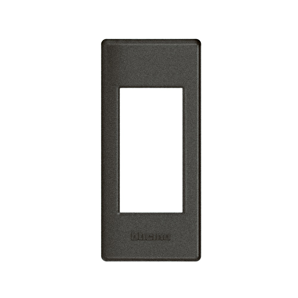 Placca profilato 1 modulo antracite per installazione elettrica incasso design moderno